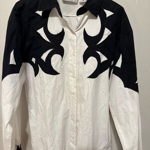 Black and White Button Down